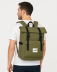 Roll-Top Backpack - Wild Kiwi