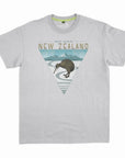 Mens New Zealand T Shirt - Kiwi and Mountains