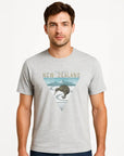 Mens New Zealand T Shirt - Kiwi and Mountains