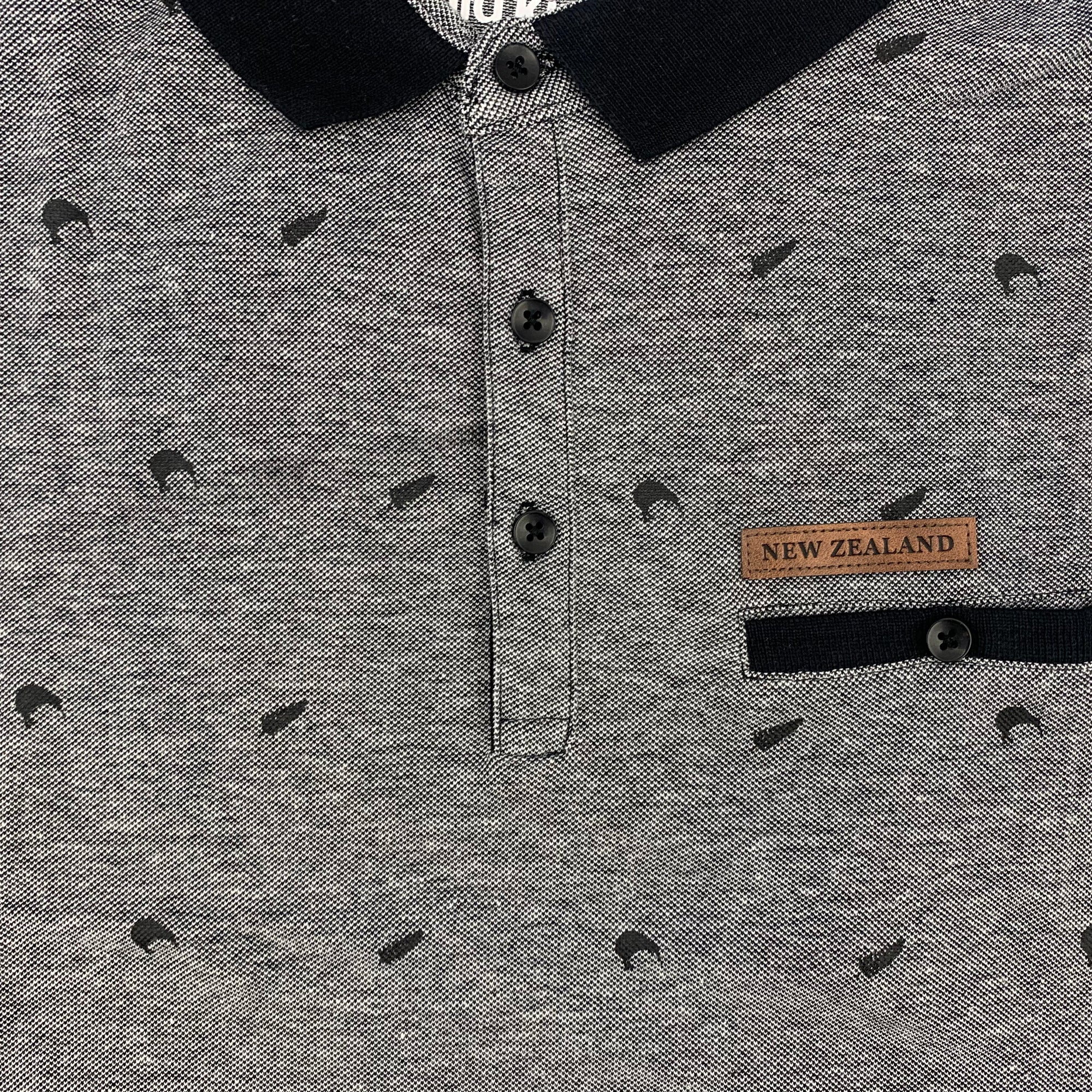 Mens New Zealand Polo Shirt - Ferns and Kiwi