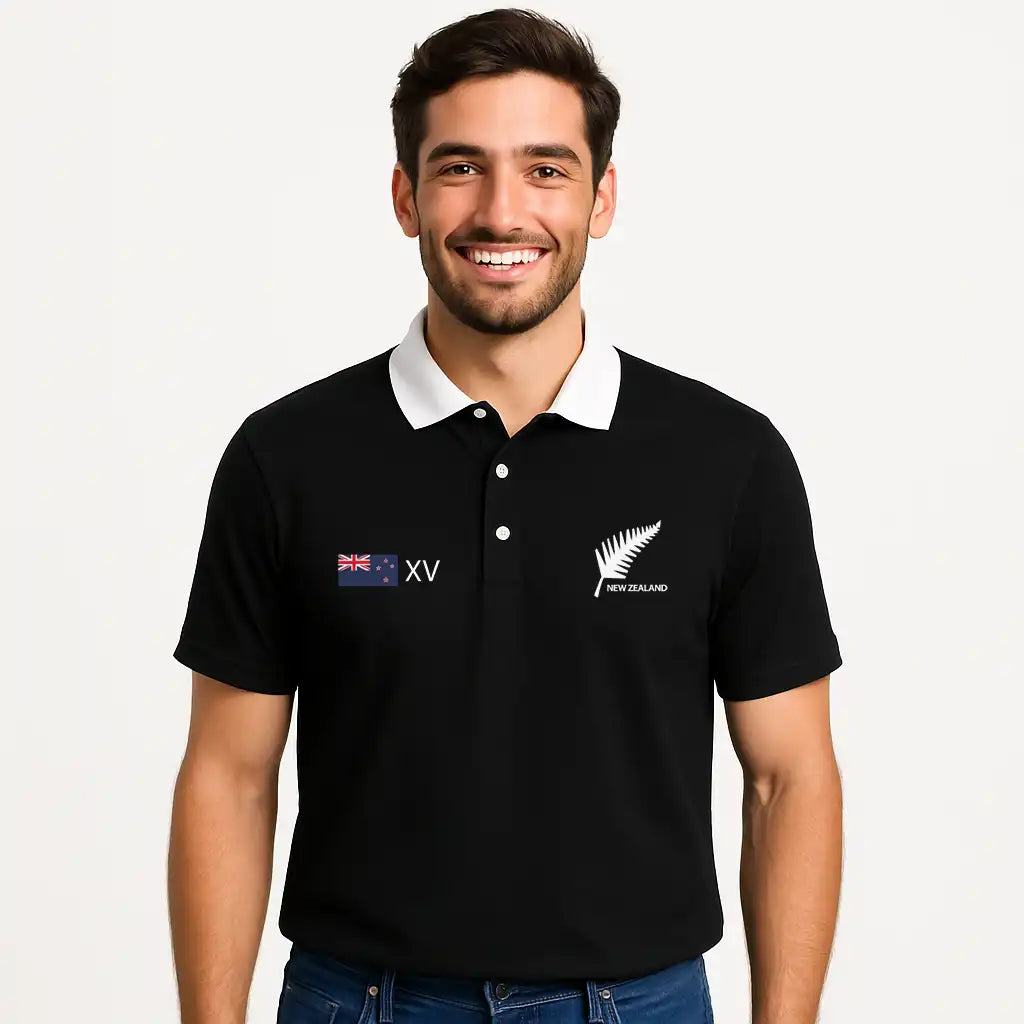 Mens New Zealand Short Sleeve Rugby Jersey