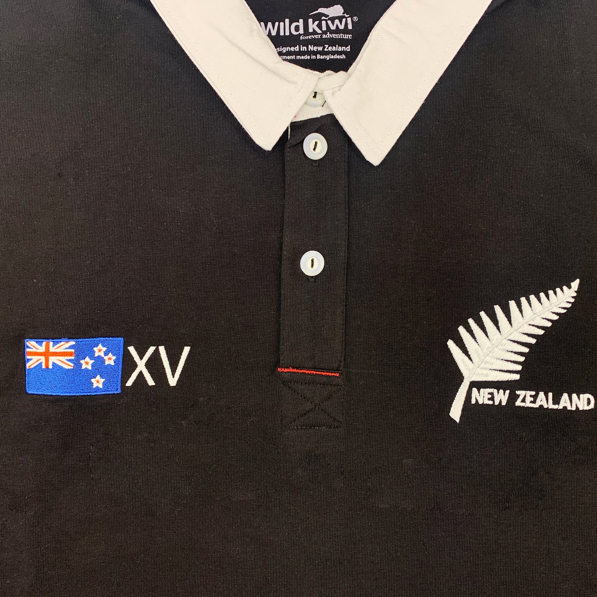 Mens New Zealand Short Sleeve Rugby Jersey