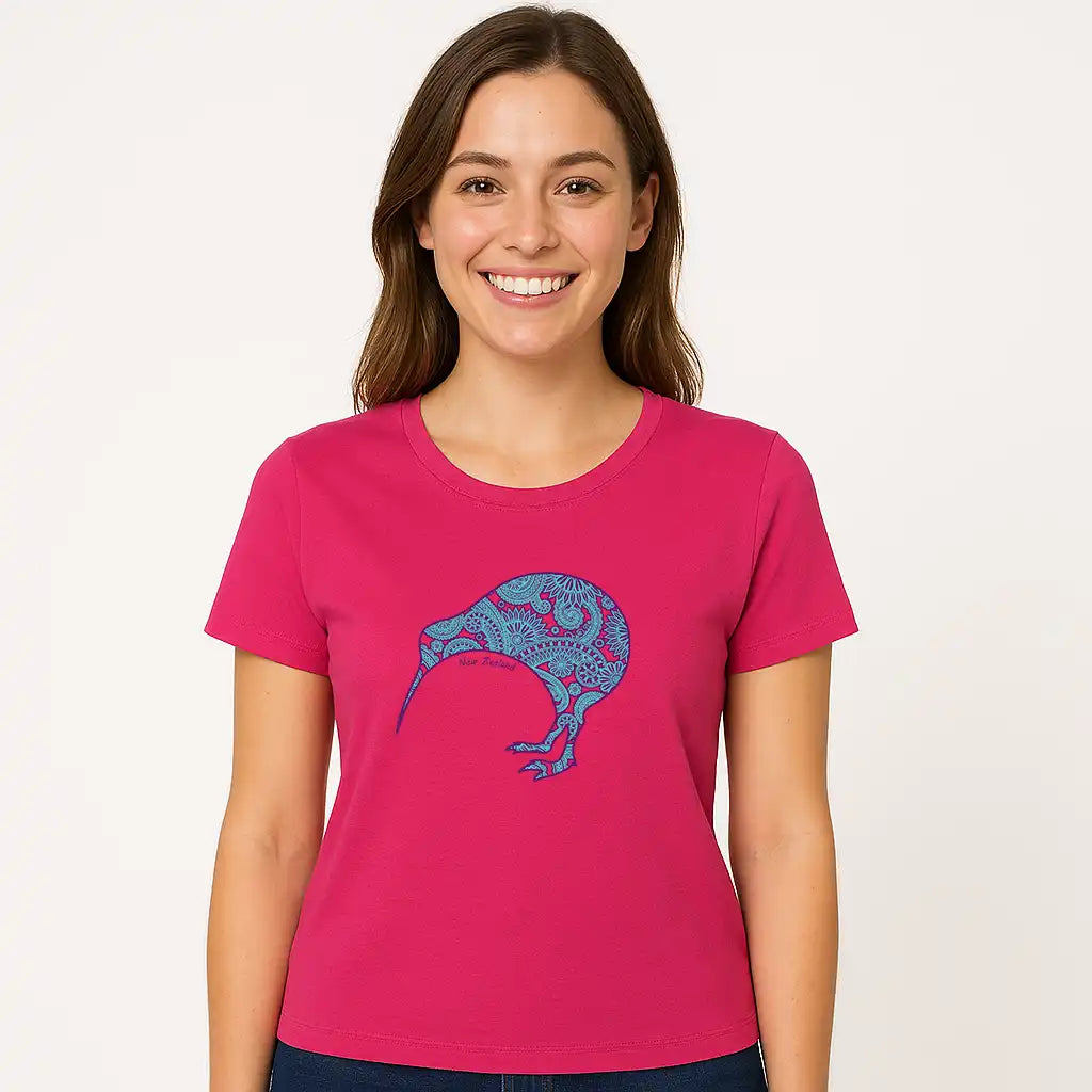 Womens New Zealand T Shirt - Kiwi