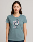 Womens New Zealand T Shirt - Embroidered Kiwi