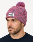 New Zealand Beanie - Coral Pompom Beanie