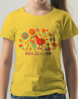 Childrens New Zealand T Shirt - Kiwi Flower