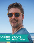 Wood Sunglasses Polarised for Men and Women - Wood Amber