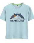 Womens New Zealand T Shirt - Embroidered Mountain