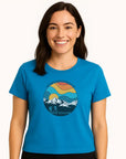 Womens New Zealand T Shirt - Circle Mountains