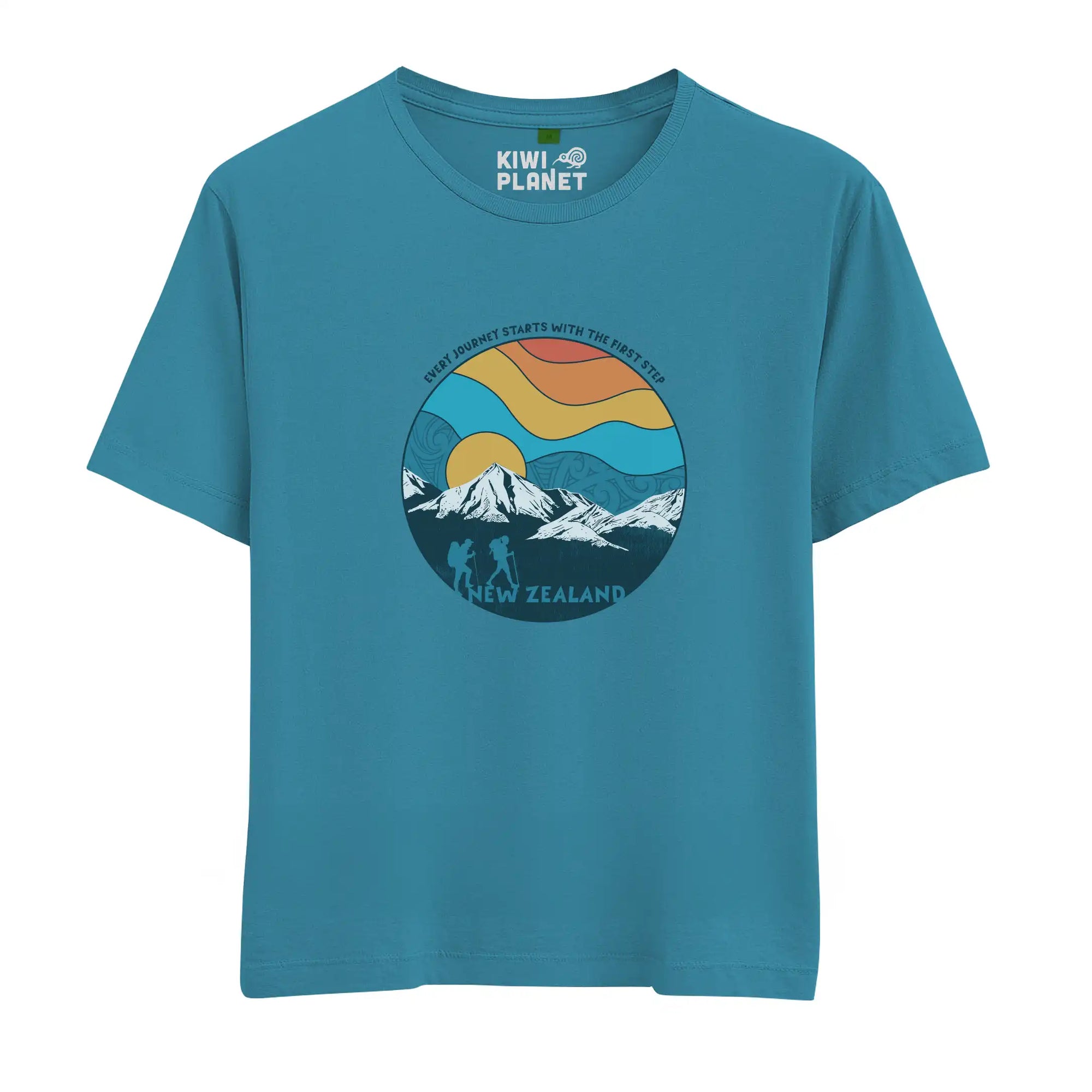 Womens New Zealand T Shirt - Circle Mountains