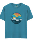 Womens New Zealand T Shirt - Circle Mountains