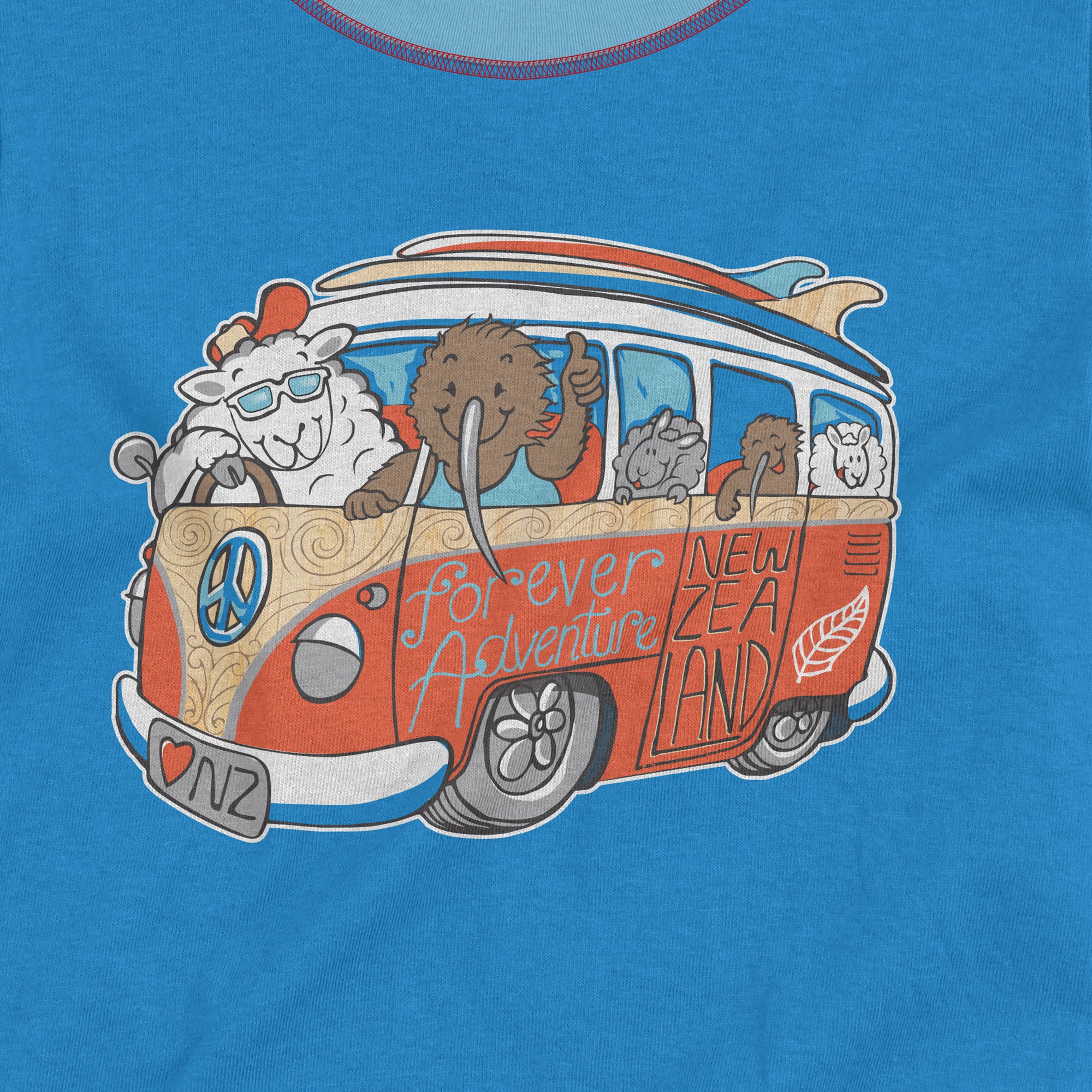 Childrens New Zealand T Shirt - Kombi Van