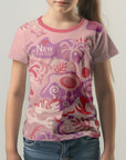 Childrens New Zealand T Shirt - Pink Camo