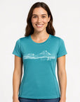 Womens Active Fit NZ T Shirt - Mountains