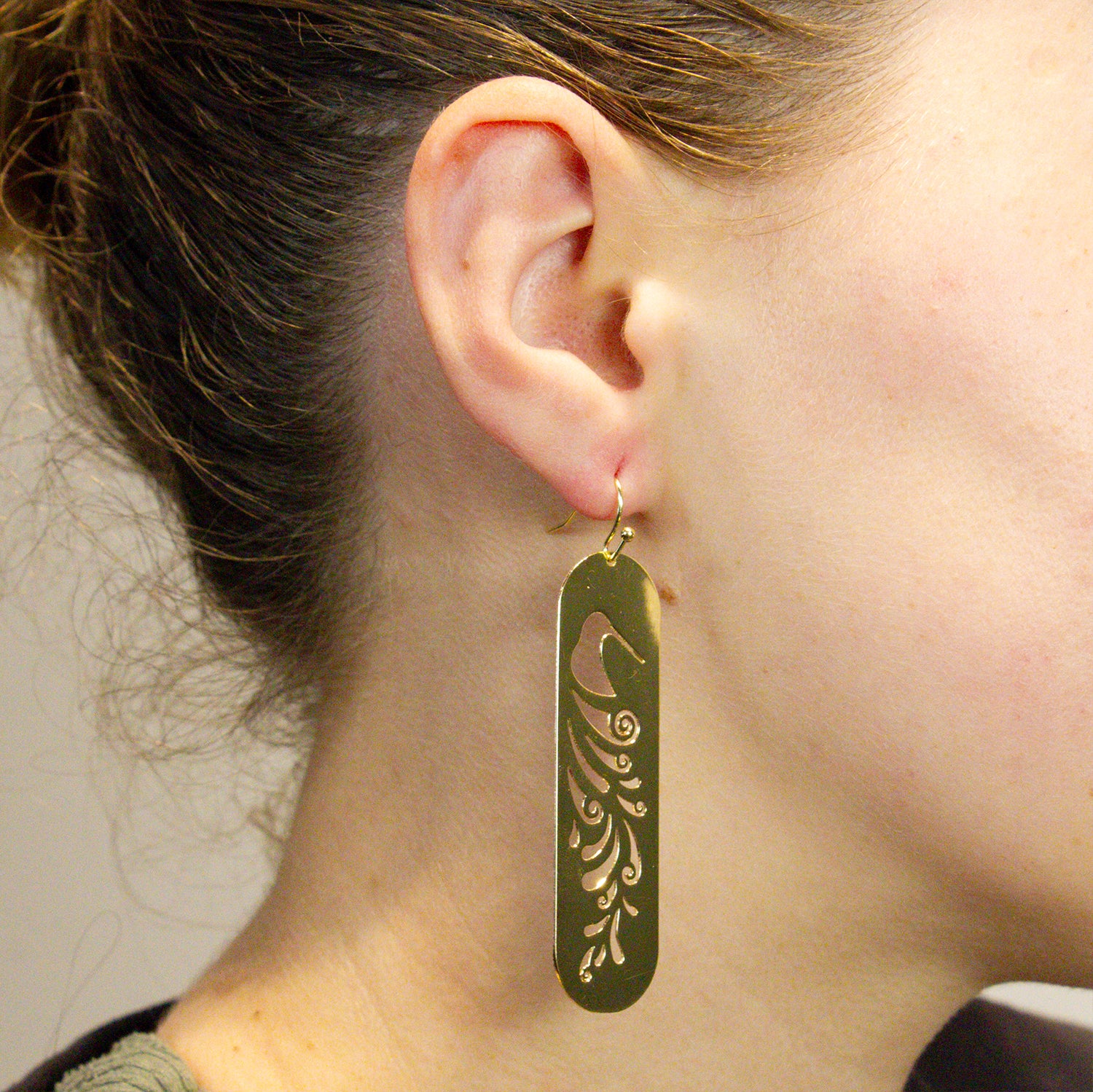Earring Set - Kiwi Feathers
