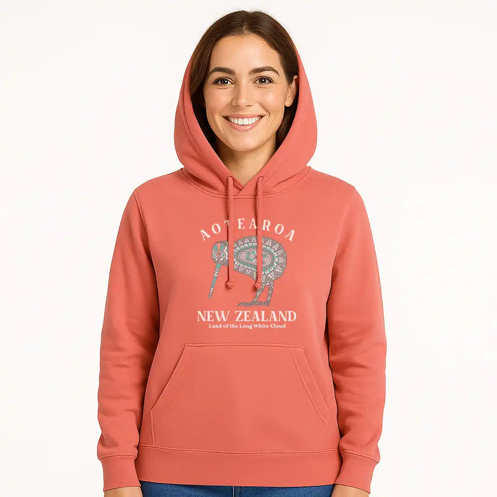Womens Hoodie -  Batik Kiwi