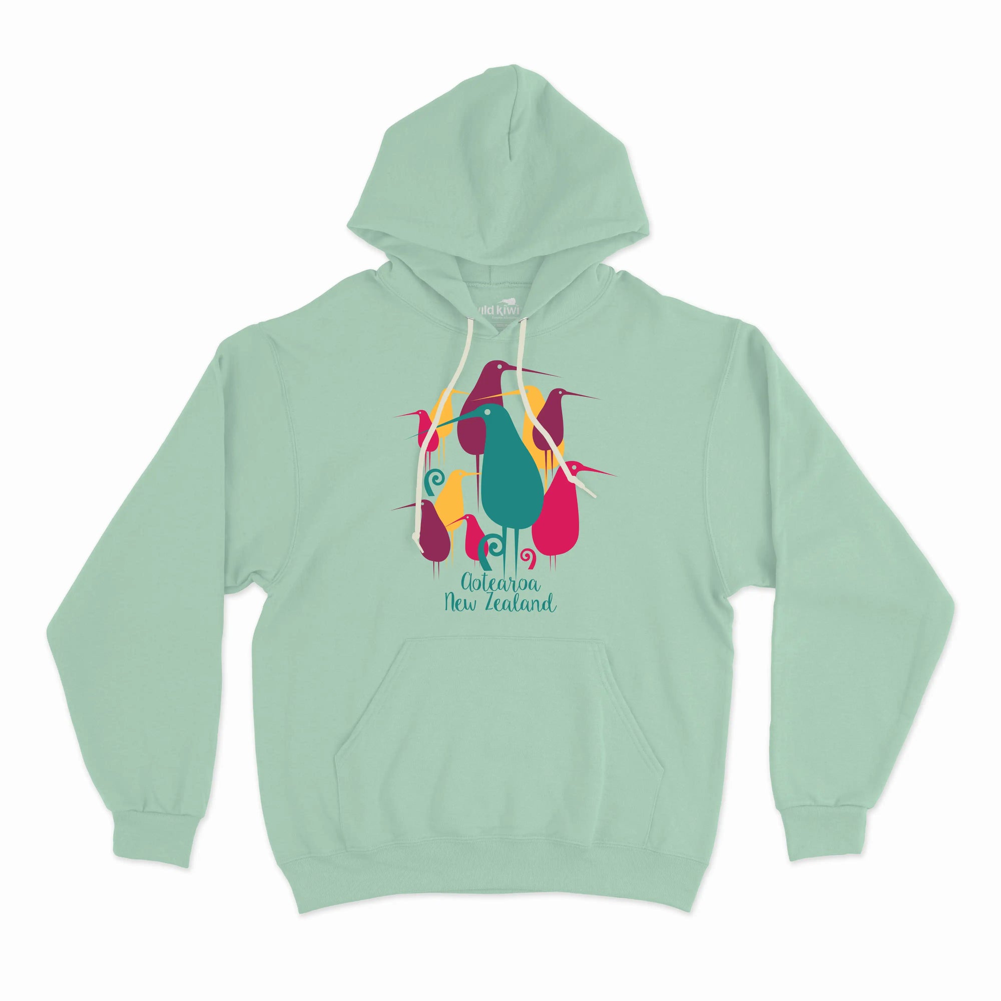Womens Hoodie -  Retro Kiwi
