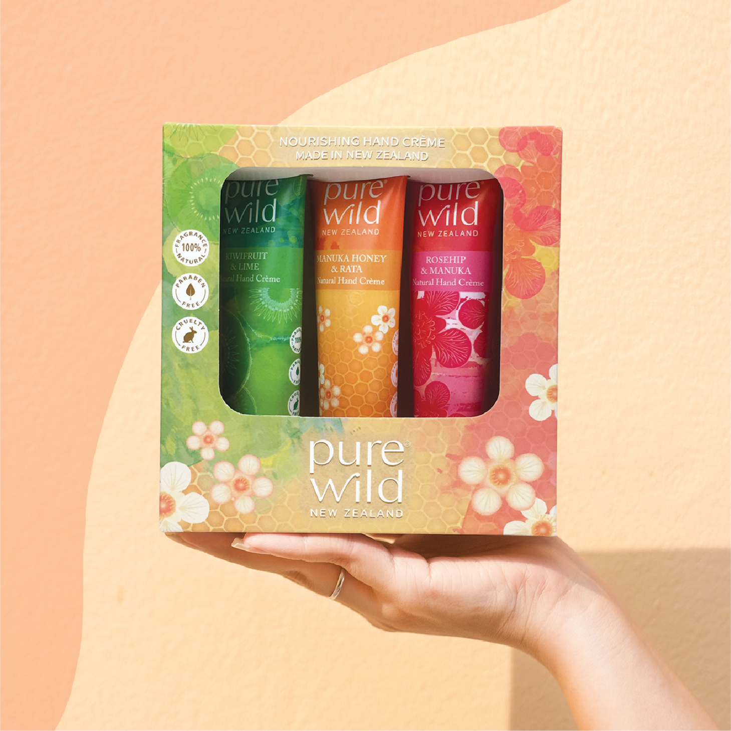 Pure Wild Natural Hand Cream gift pack. Made in New Zealand