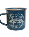 Enamel travel mug. Kombi design. Designed in New Zealand. www.wild-kiwi.co.nz