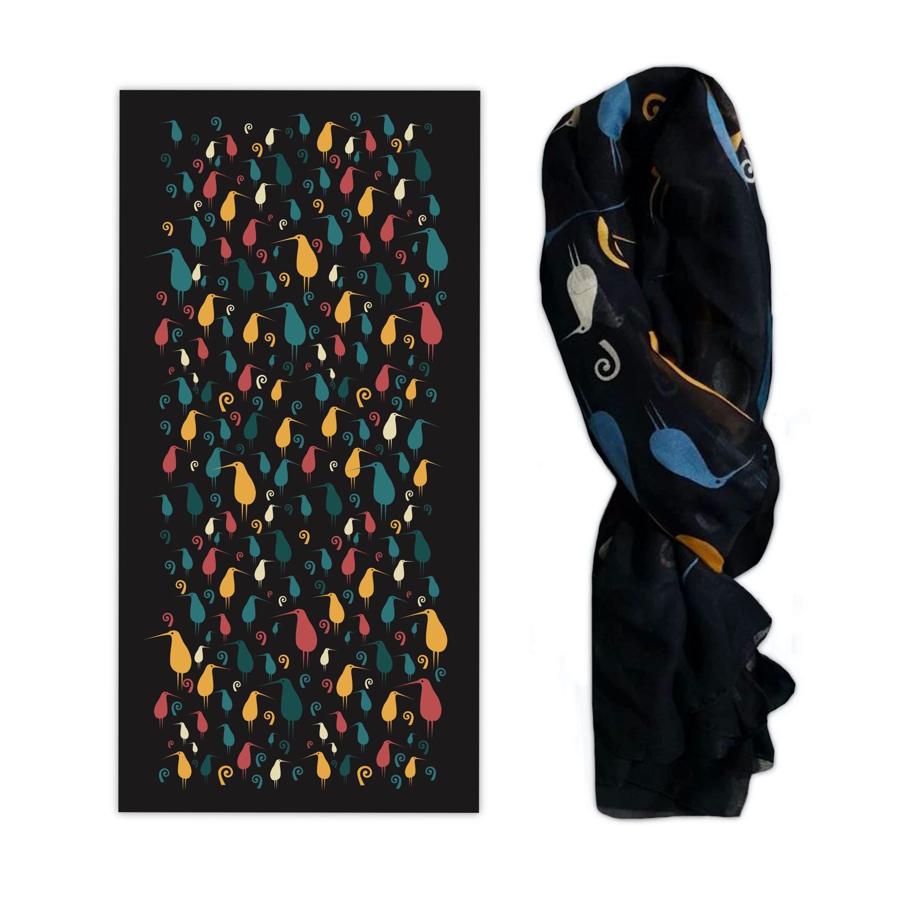 Wild Kiwi Scarf-Kiwi-Lightweight and warm