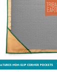 TRIBAL EARTH Yoga Towel non slip. Plus free gym towel.