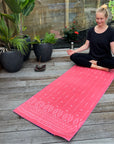 TRIBAL EARTH Yoga Towel non slip. Plus free gym towel.