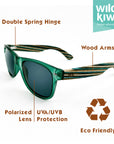 Wild Kiwi Wood Polarised Sunglasses for men and women