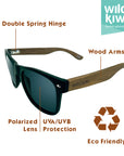 Wild Kiwi Wood Polarised Sunglasses for men and women