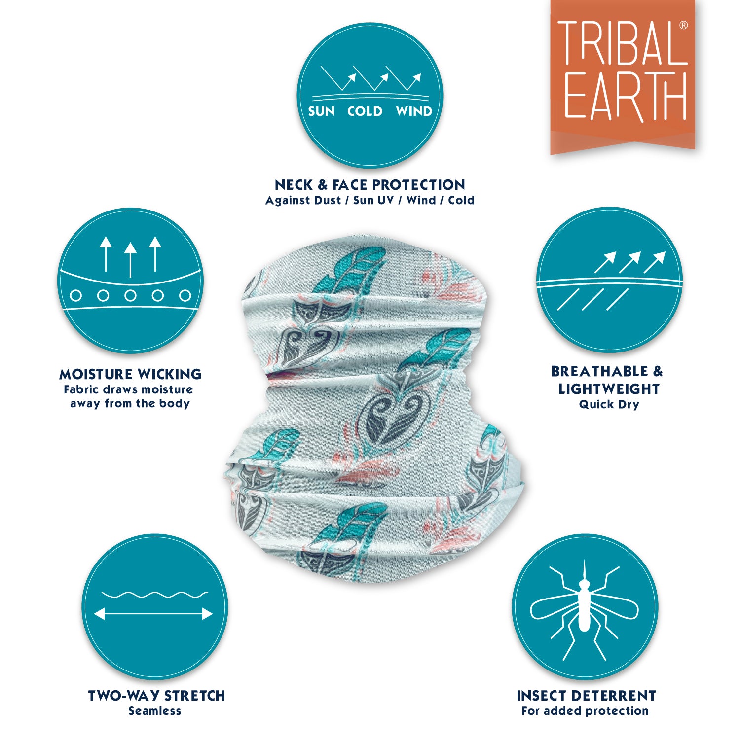 Tribal Earth Multi Scarf provides sun, dust and wind protection