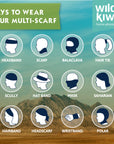 Wild Kiwi Multi Scarf provides sun, dust and wind protection