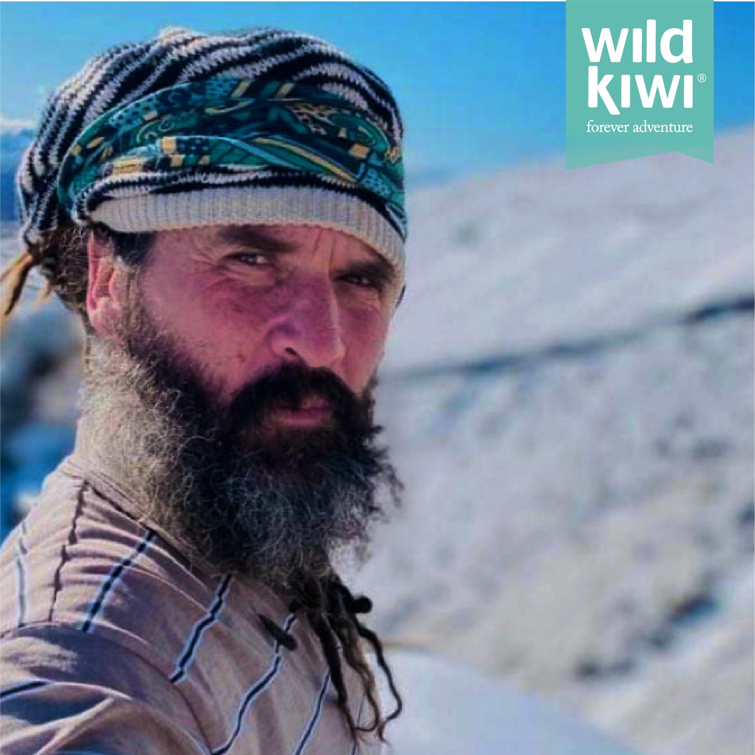 Wild Kiwi Multi Scarf provides sun, dust and wind protection