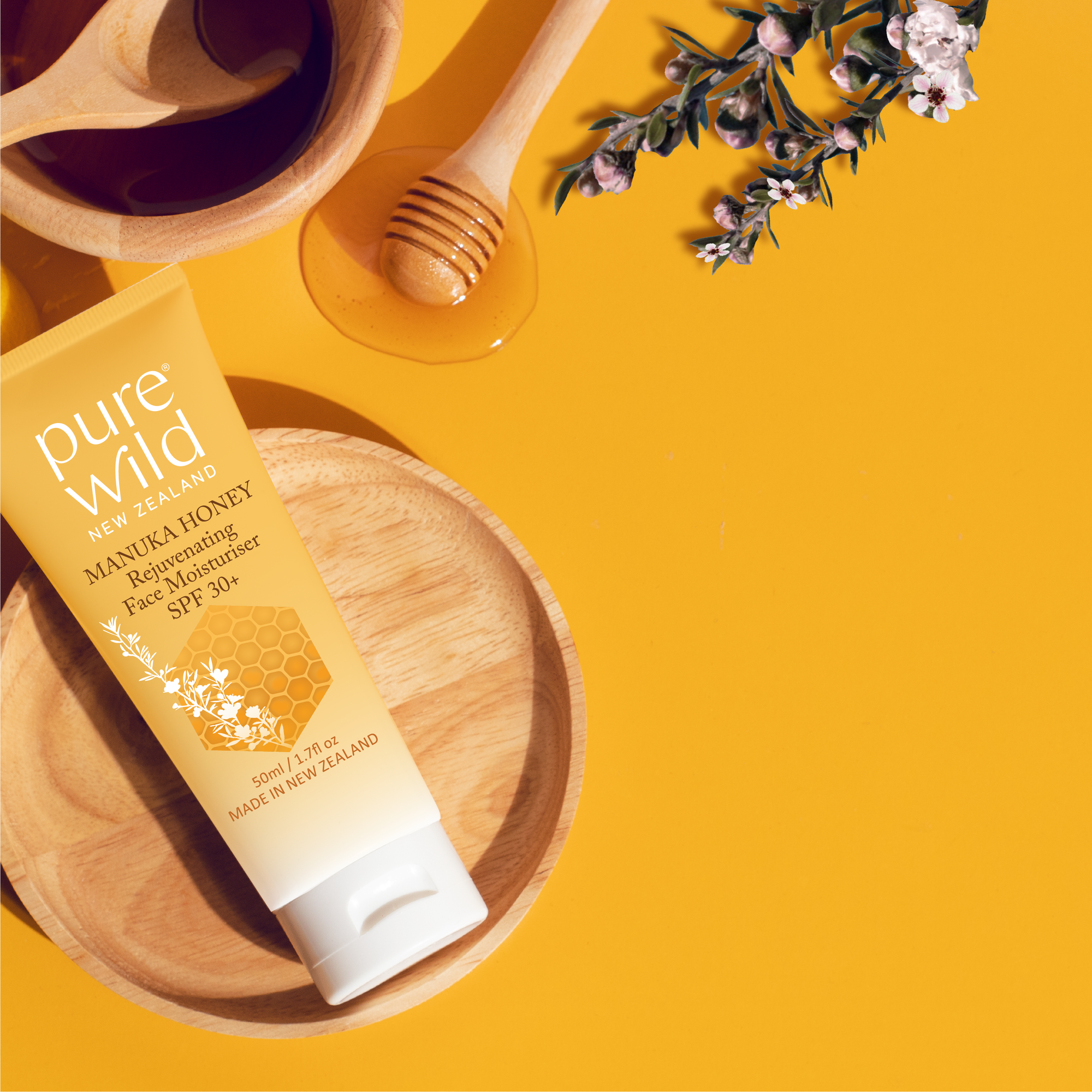 Pure Wild Manuka Honey Face Moisturiser. Made in New Zealand