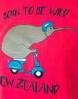 Childrens New Zealand T Shirt-Born to be Wild-100% Cotton