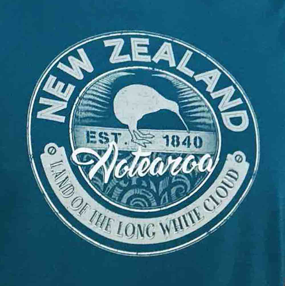Mens New Zealand T Shirt-New Zealand Aotearoa-100% Cotton