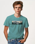 Mens New Zealand T Shirt - Mountain Hiking