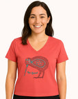 Womens New Zealand T Shirt - Batik Kiwi
