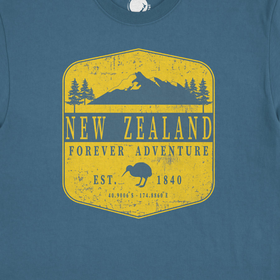 Mens New Zealand T Shirt - Gold Crest