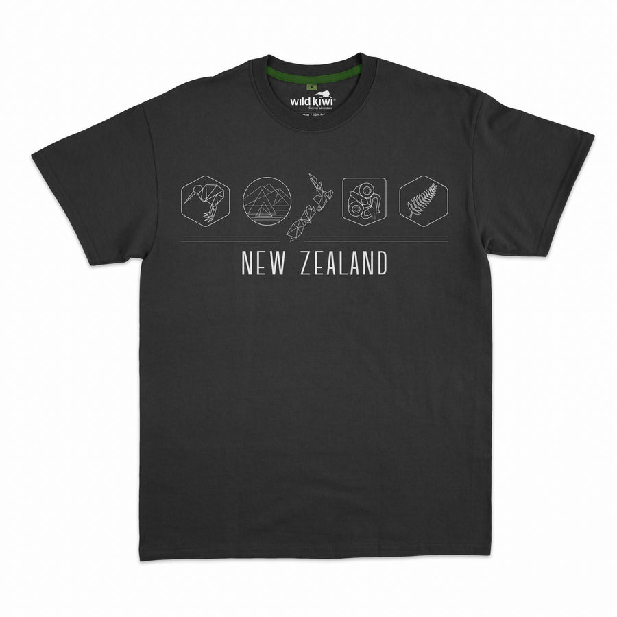 Mens New Zealand T Shirt - New Zealand Icons