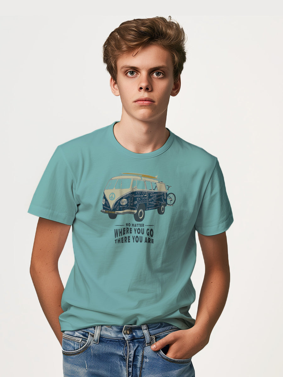 Mens New Zealand T Shirt - Kombi Van