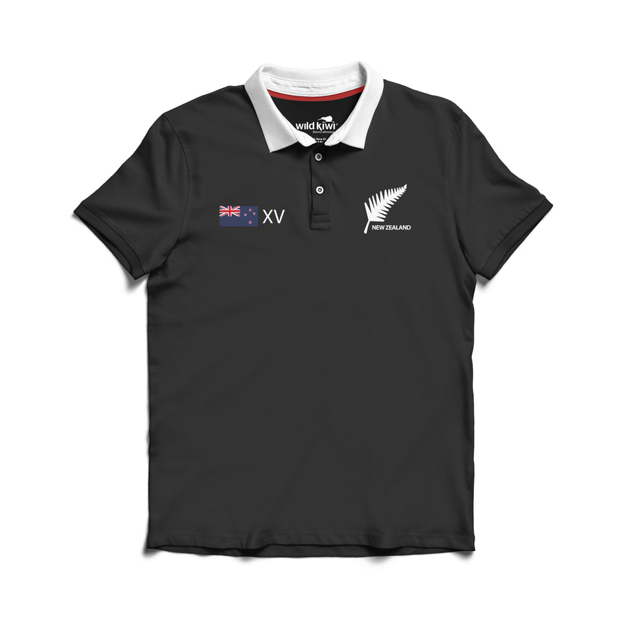 Mens New Zealand Short Sleeve Rugby Jersey