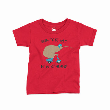 Childrens New Zealand T Shirt - Born to be Wild