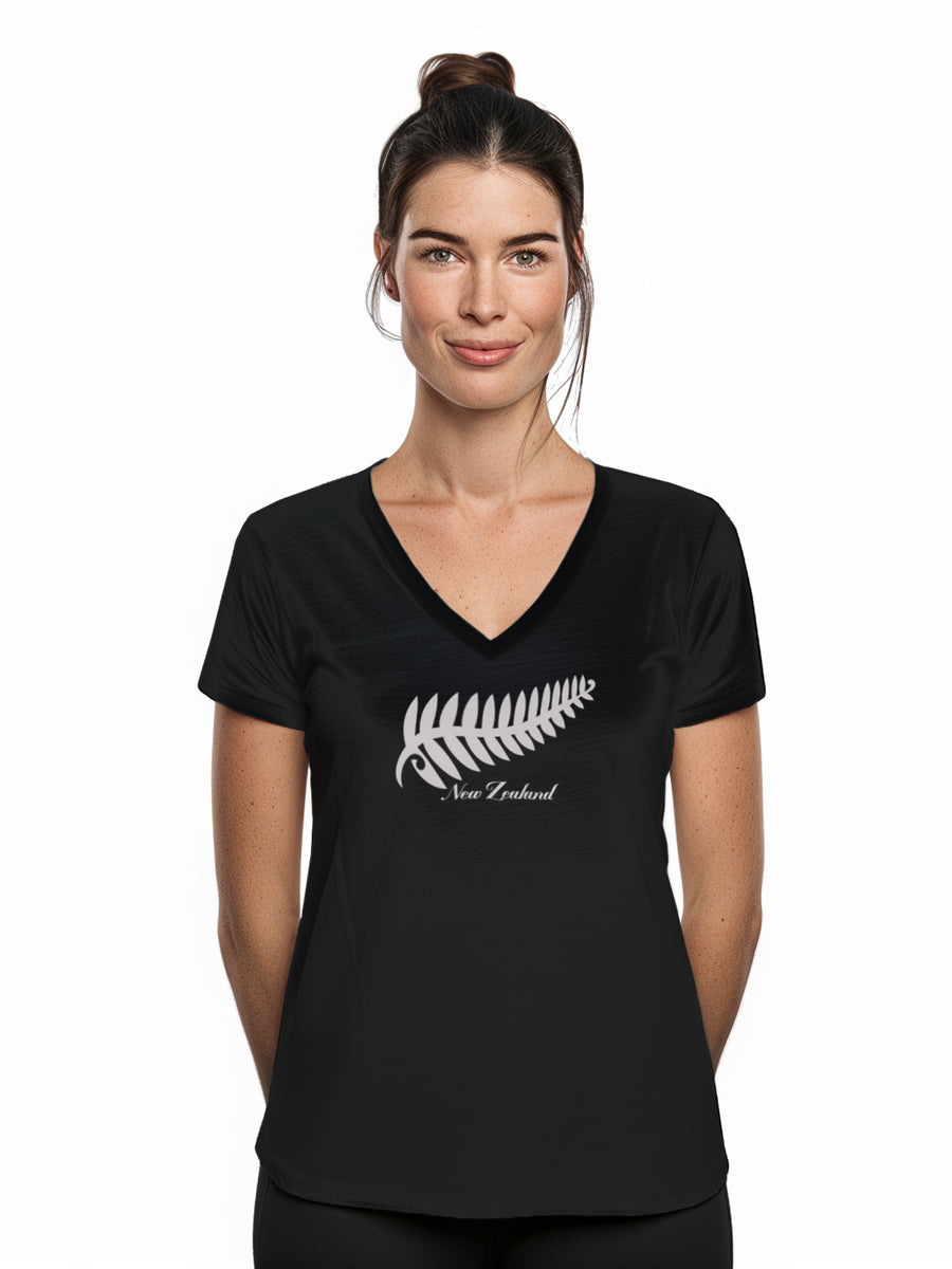 Womens New Zealand T Shirt - Silver Fern