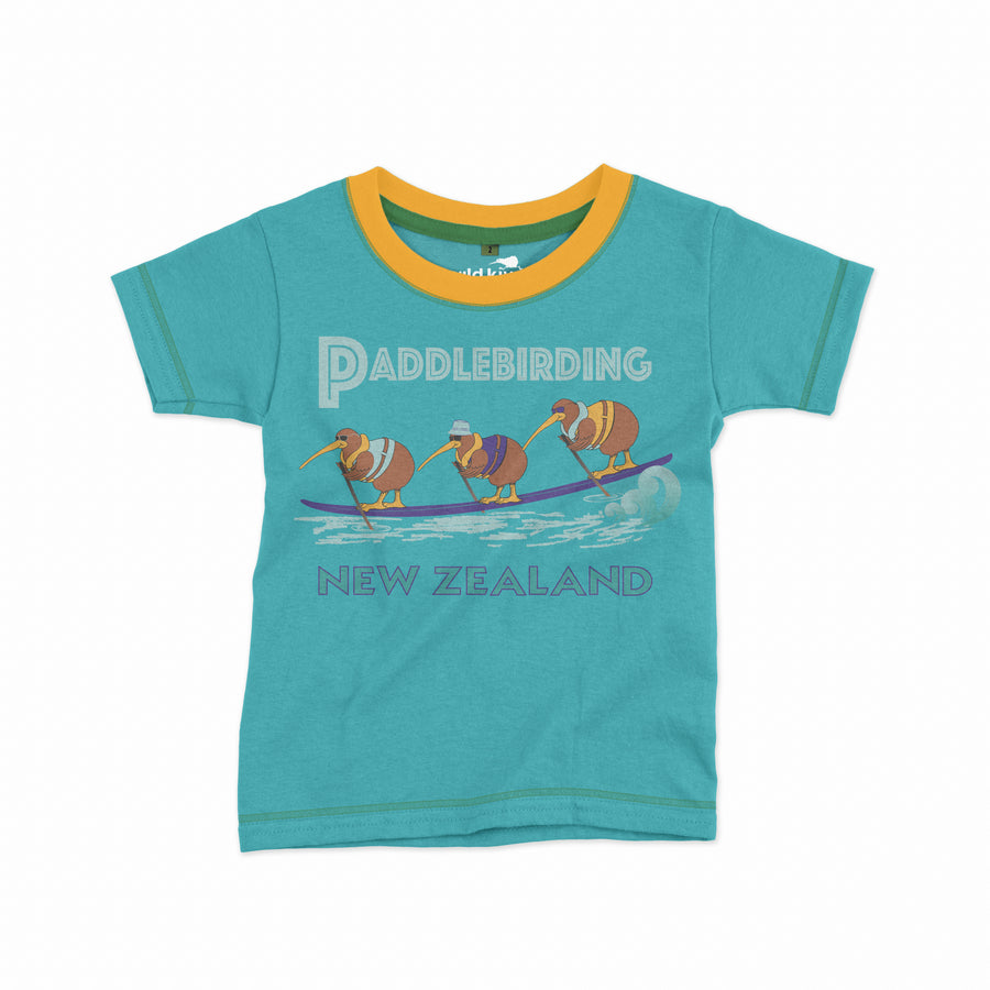 Childrens New Zealand T Shirt - Paddlebirding