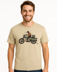 Mens New Zealand T Shirt - Motorbike Kiwi