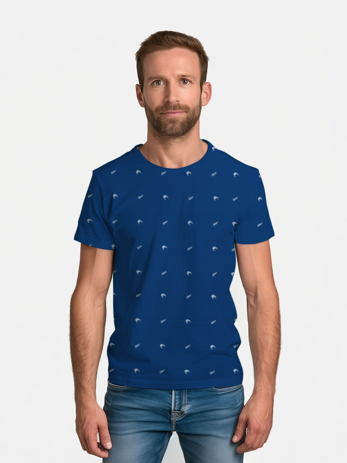 Mens New Zealand T Shirt - Kiwi and Ferns