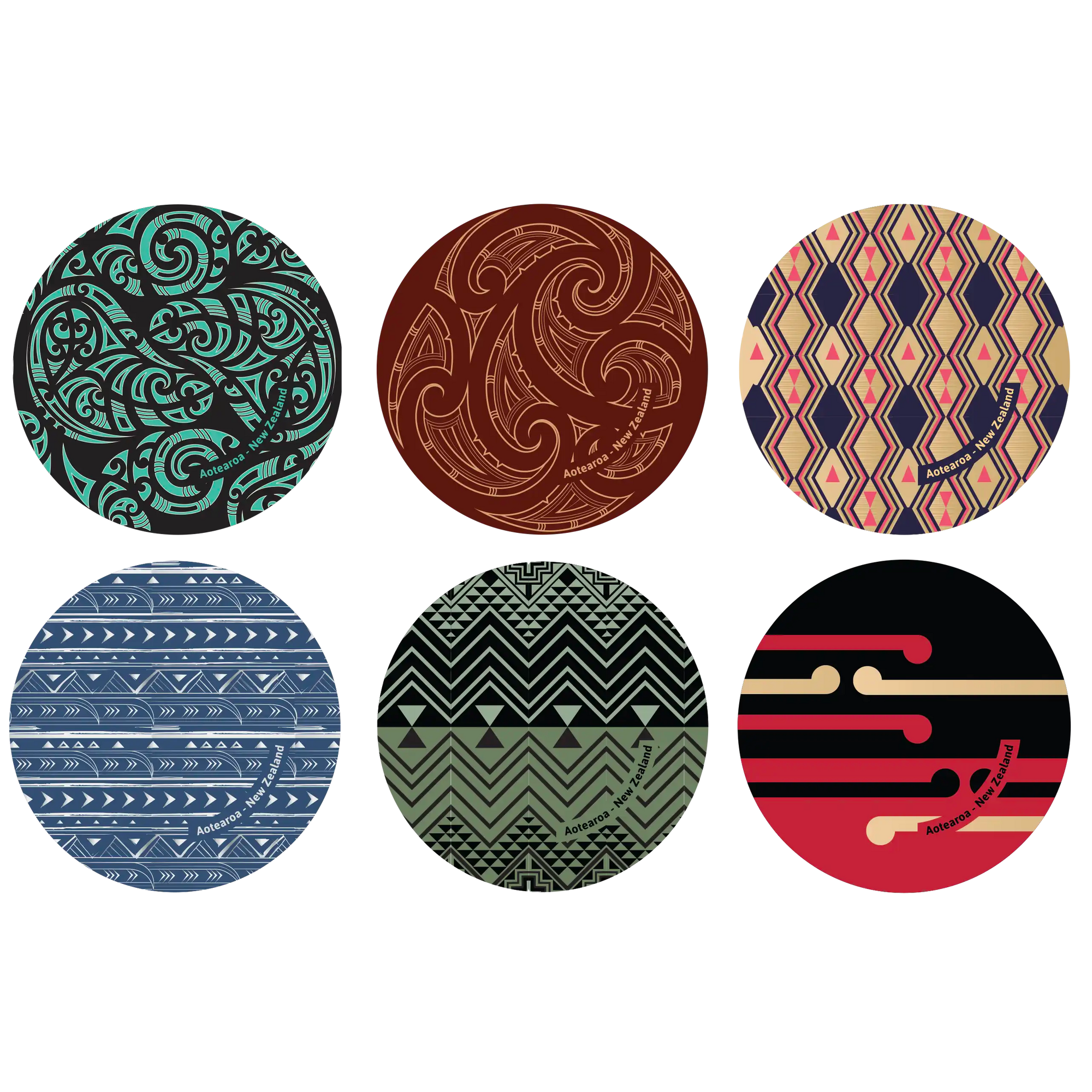 Kowhaiwhai Coaster Set