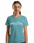 Womens Active Fit NZ T Shirt - Mountains