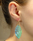 Teardrop Earring Set plus Ear Studs - Kiwi and Ferns