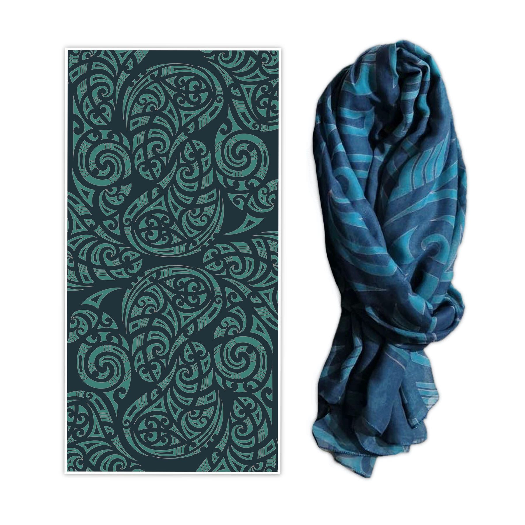 Wild Kiwi New Zealand Kowhaiwhai scarf