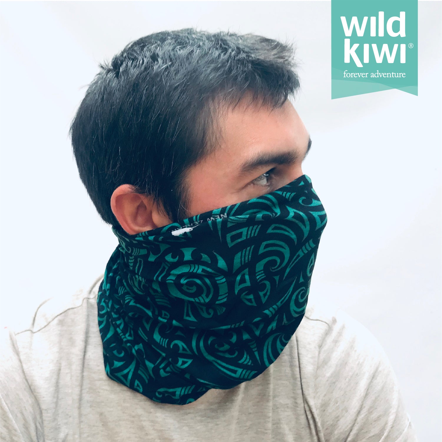 Wild Kiwi Multi Scarf provides sun, dust and wind protection